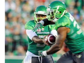 The Saskatchewan Roughriders traded quarterback Kevin Glenn, left, and running back Jerome Messam, right, on Wednesday. 
  
 Mark Taylor/The Canadian Press files