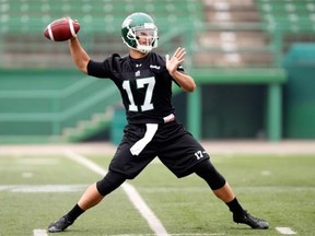 Tino Sunseri returned to practice with the Saskatchewan Roughriders on Wednesday (Michael Bell/Leader-Post)