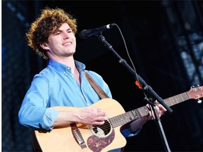 Vance Joy, shown performing recently in East Rutherford, N.J., will be the Sunday night headliner at the 2015 Regina Folk Festival. (Photo by Larry Busacca/Getty Images for TAS)