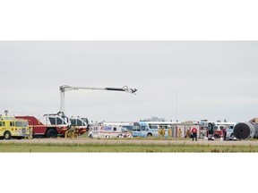 On Wednesday, the airport held a simulation of a commercial airliner crash in the southwest corner of its property.