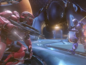 A screenshot from Halo 5s Arena multiplayer mode.