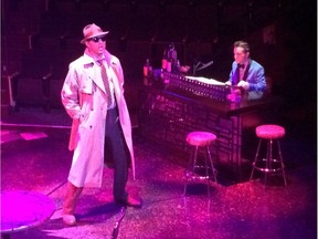 Kevin Aichele, as Sam Galahad (left), and Steve Greenfield, as Buddy Toupee (right), star in Globe Theatre's production of Gunmetal Blues. JEFF DEDEKKER/Leader-Post