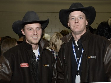 Kyle and Brady Chappel at the rodeo at Agribition held at the Brandt Centre in Regina, Sask. on Saturday Nov. 28, 2015.