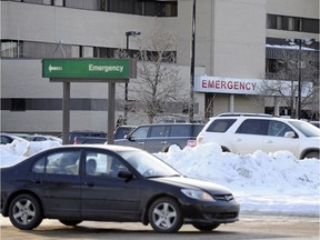 The entrance to the emergency department a Pasqua Hospital.