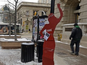 red silhouettes representing missing and murdered indigenous women