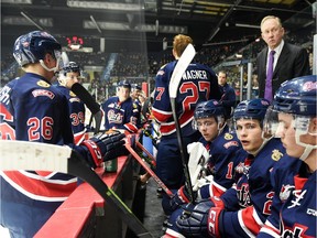 Regina Pats head coach John Paddock, standing on the far right, applauds the unselfish nature of his team.