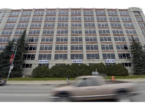 The empty Sears distribution centre on Broad Street in Regina on Monday.