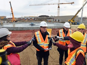 Regina Mayor Michael Fougere at the site of the wastewater treatment plant under construction west of Regina on Nov. 24, 2015.
