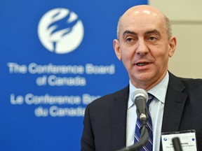 Pedro Antunes, executive director, economic outlook and analysis, and deputy chief economist with the Conference Board of Canada speaks at the Western Economic Outlook 2015 being held at the Delta Regina on November 25, 2015.