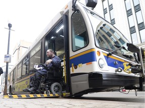 Easily accessible low-floor buses illustrate Regina Transit's commitment to serving the public.