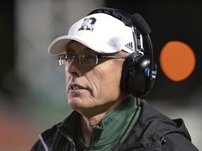 Mike Gibson has stepped down as the University of Regina Rams' head coach to accept a position on the Edmonton Eskimos' staff.