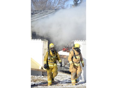 Photos of garage fire on the 600 block Retallack St. November 19, 2015.