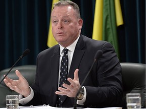 Provincial Finance Minister Kevin Doherty delivers the province's mid-year financial update at the Saskatchewan Legislature on Monday.