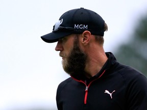 Graham DeLaet  prepares to putt on the seventeenth hole during a continuation of round three of the Sanderson Farms Championship on November 9, 2015 in Jackson, Mississippi.