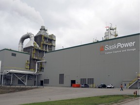 The SaskPower carbon capture and storage facility at the Boundary Dam Power Station in Estevan, Sask. on Thursday, October 2, 2014. Saskatchewan's power utility is touting its carbon capture and storage project as the world's first commercial-scale operation of its kind.