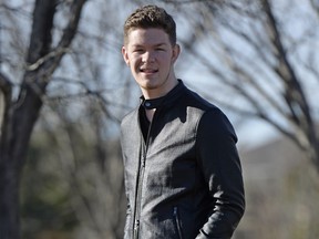 University of Regina business student Scott Pettigrew shows one of his casual looks..