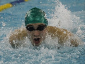Brian Palaschuk, shown competing in the 2015  Western Canada Summer Games in Fort McMurray, Alta., set two provincial age-group records on the weekend.