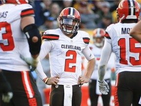 Johnny Manziel (2), shown here during an NFL game Nov. 15, 2015, is once again the Cleveland Browns' starting quarterback. Lucky them.
