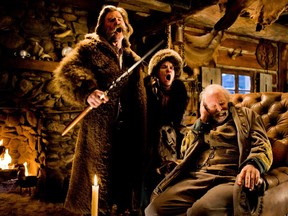 Kurt Russell (left), Jennifer Jason Leigh and Bruce Dern star in Quentin Tarantino's The Hateful Eight.