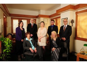 Members of Tyler Group Financial Services in Regina. From left to right: Alannah Penny, Al Kimber, Rianna Yuan, Gene Irwin, Rod Tyler. Sitting: Mea Cicansky Lorraine Hope.