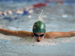 Regina's Bree Crookshanks set her third provincial breaststroke record in the 15-17 age division.