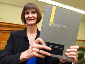 Saskatchewan provincial auditor Judy Ferguson released Volume 2 of her 2015 report at the legislative building in Regina on Dec. 8, 2015.