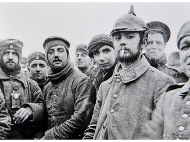 A World War I photo  from the 1914 Christmas peace at Saskatchewan Provincial Archives in Regina on December 10, 2015.