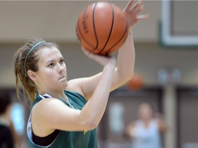 Katie Polischuk of the University of Regina Cougars women's basketball team is among the team's all-time leading three-point shooters.