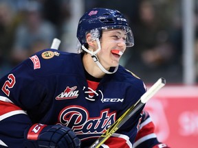 Regina Pats defenceman Sergey Zborovskiy, shown here in a game on Nov. 13, has been invited to Russia's world junior tryout camp.