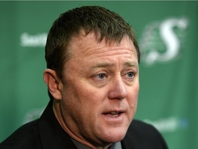 Mike Abou-Mechrek believes Chris Jones, shown here during the Dec. 7 media conference at which he was introduced, is the right man for the job of running the Saskatchewan Roughriders.