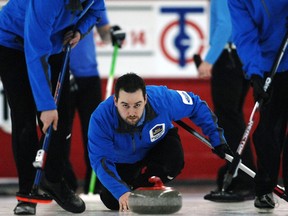 The Regina Men's Bonspiel is slated for Jan. 8-10 at the Highland, Tartan and Callie curling clubs. Above, Kevin Fetsch is shown throwing a rock in the 2012 bonspiel.