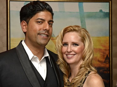 Andrew Ramdeen and Michelle Paetsch at a New Year's Eve black tie gala event at the DoubleTree hotel in Regina on Thursday, December 31, 2015.