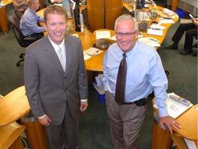 Rob Vanderhooft, CEO, and Don Black. chair, of Greystone Managed Investments in a file photo. Greystone recently acquired 51 per cent interest in an Irish wind farm.