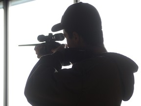 A hunter with a 30-06 rifle.