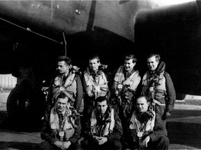 Ed Beaton (top row on left) with his air crew during the Second World War. (Photo submitted by Gerald Beaton)