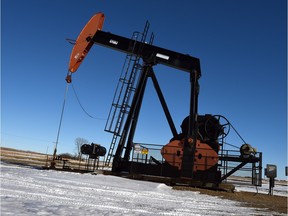 A pump jack near Estevan in January.