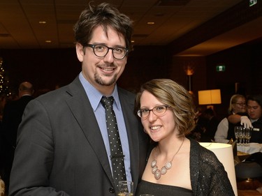 Jesse Bailey and Helen Rud at a New Year's Eve black tie gala event at the DoubleTree hotel in Regina on Thursday, December 31, 2015.