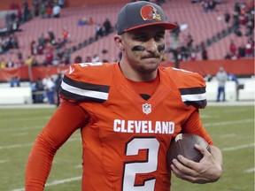 Quarterback Johnny Manziel with the Cleveland Browns.