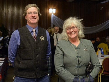 Kurt MacPherson and Allison Kydd at Robbie Burns Tartan Ceilidh held at St. Mary's Hall in Regina, Sask. on Saturday January 23, 2016.