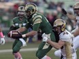 University of Regina Rams tailback Atlee Simon, shown here during a game on Oct. 17, 2015, believes the team will recover quickly from the departure of head coach Mike Gibson.