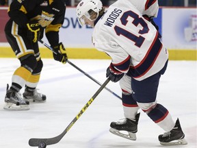 Regina Pats forward Riley Woods has been producing since being called up from the midget AAA Regina Pat Canadians.