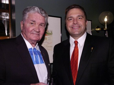 Sam Richardson with Ken Cheveldayoff at the George Reed Foundation fundraiser on Dec. 4, 2011.