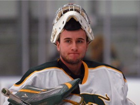 University of Regina Cougars goaltender Mitch Kilgore, shown here during a game last season, knows the team has to get hot down the stretch if it's going to make the 2015-16 playoffs.