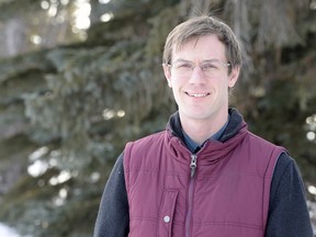 Mark Vanderwel, an assistant professor of biology at the University of Regina, poses for a portrait in Regina on Jan. 12, 2016.