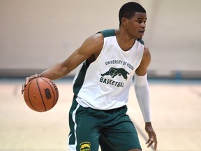 Fifth-year guard Jonathan Tull, shown here during a recent practice, has provided exactly what the University of Regina Cougars men's basketball team expected in his two seasons with the squad.