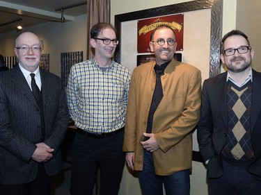 John Edgar, Stewart MacMillan, Brenden Wallace and Todd Lazurca at the screening of the winners of the 62nd International Advertising Festival in Regina on Friday night.
