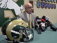 Mike Gibson, who is joining the CFL's Edmonton Eskimos as offensive line coach and run game co-ordinator, spoke to the media Monday to discuss his resignation as head coach of the University of Regina Rams.
