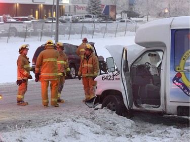 Police, fire and EMS responded to a two-vehicle crash on Ring Road east of McDonald Street on Wednesday morning. The crash backed up traffic on Ring Road to Winnipeg Street.