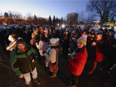 A candlelight vigil for La Loche was held in Regina Wednesday night.