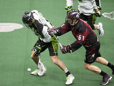 Action from Saskatchewan Rush on Friday night.